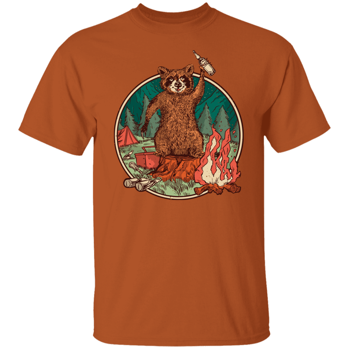 Camping Raccoon T-Shirt
