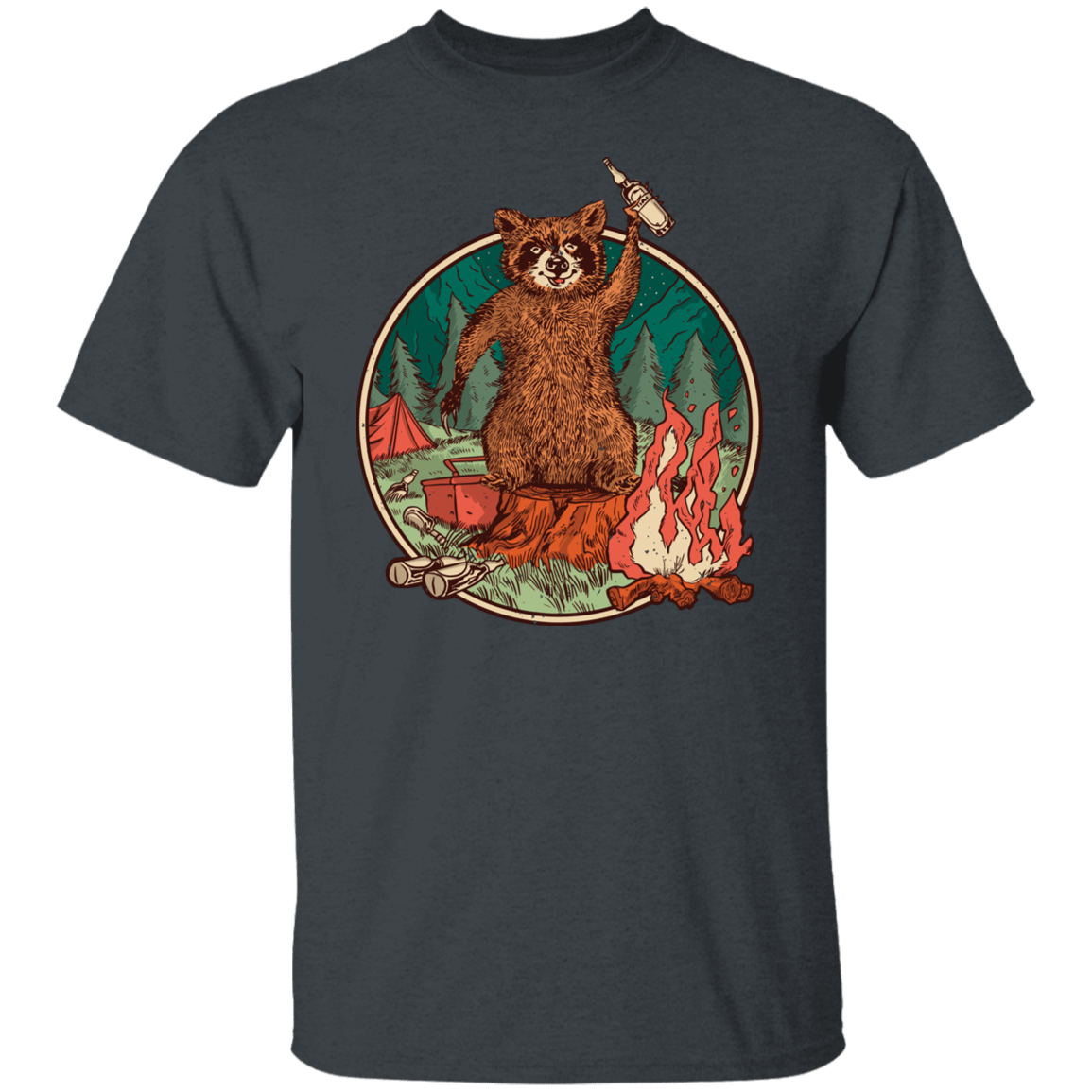 Camping Raccoon T-Shirt