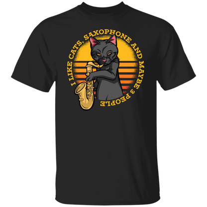Cat Saxofón T-Shirt