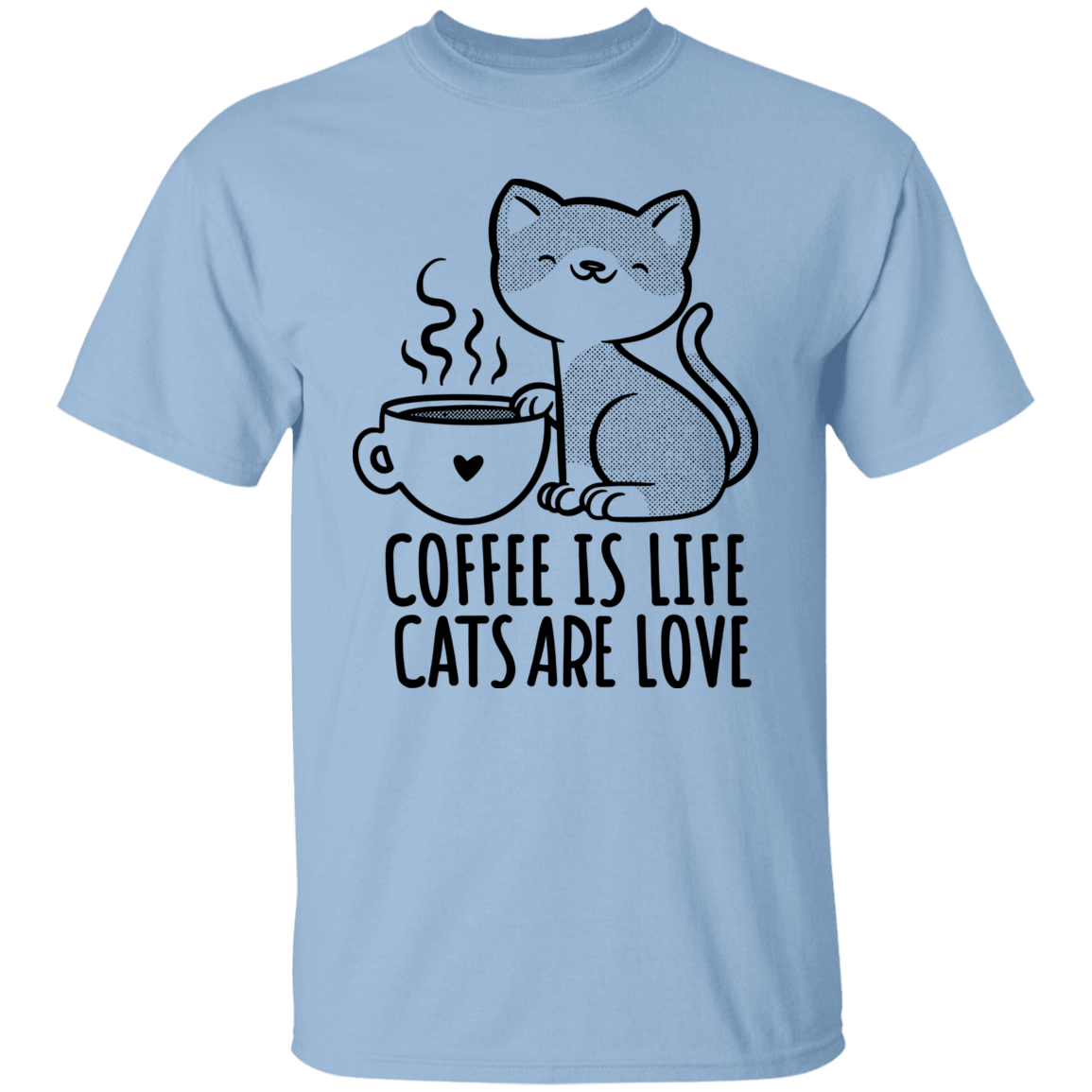 Coffee Is Life Cats Are Love T-Shirt