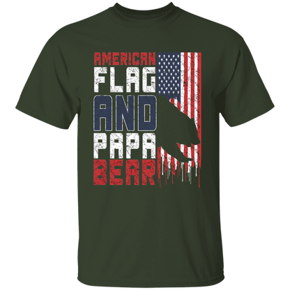 Papa Bear American Flag T-Shirt