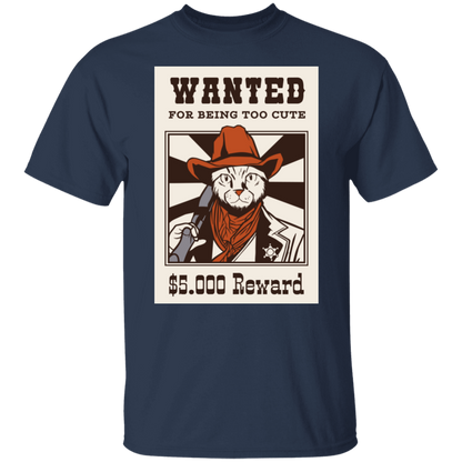 Cowboy Cat Wanted Animal  T-Shirt